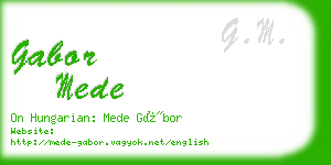 gabor mede business card